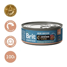 Brit Premium by Nature консервы для собак мелких пород (Ягненок и гречка)